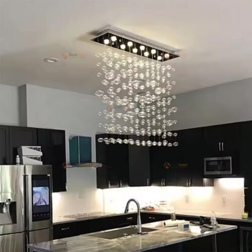 Clear Glass Bubble Ceiling Mounted Hanging Chandelier - Image 3