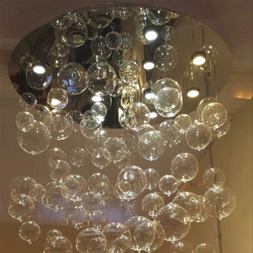 Clear Glass Bubble Ceiling Mounted Hanging Chandelier - Image 2