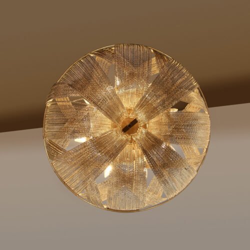 Premium Rose Gold U-Shaped Aluminum Chain Chandeliers