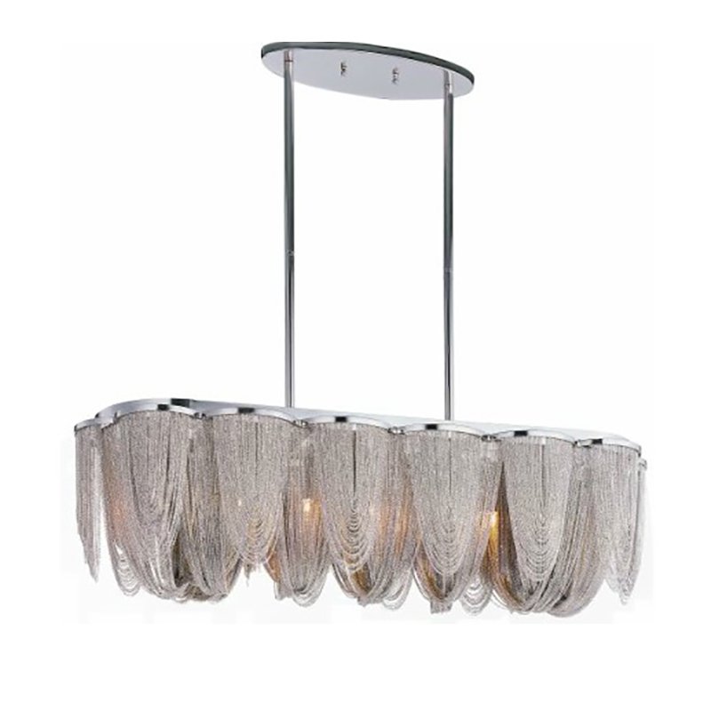 Aluminum Chain Curtain Chandeliers – Perfect for Hotels, Restaurants, and Weddings