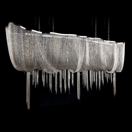 Aluminum Chain Chandelier - Image 4