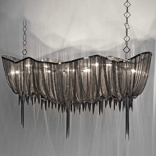 Aluminum Chain Chandelier - Image 3