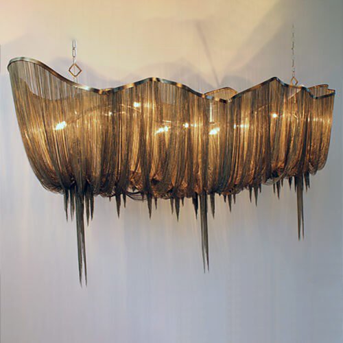 Aluminum Chain Chandelier - Image 2