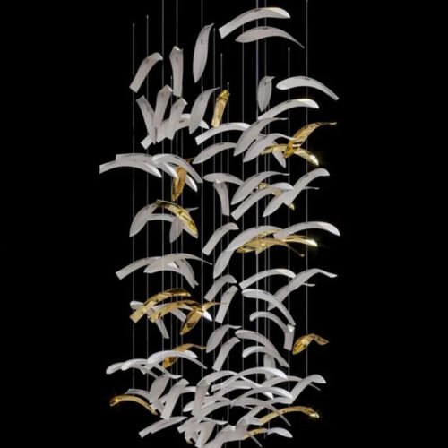 Bespoke Contemporary Flakes Chandelier for Hotel Restaurant