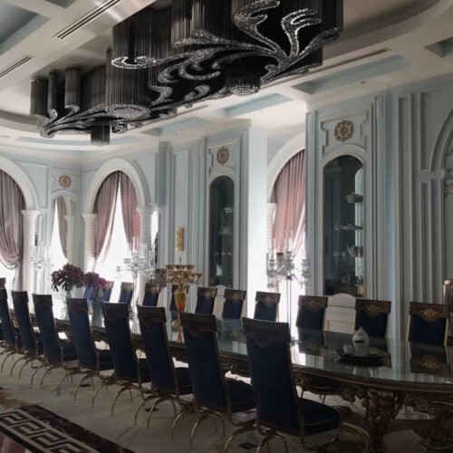 Luxury Crystal Round LED Chandelier for Hotel Dining