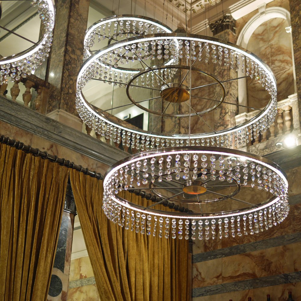 Modern Luxury Gold Crystal Chandelier for Living Room and Bedroom