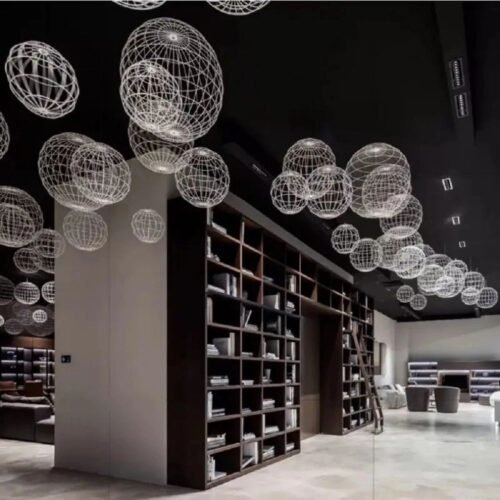 Post-Modern Light Luxury Iron Pendant Light for Living Rooms