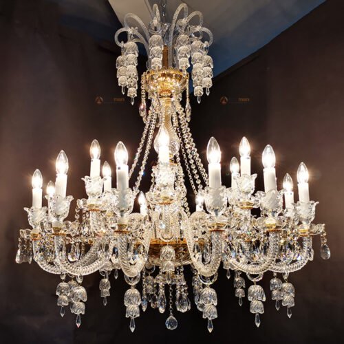 Bohemia Industrial Glass Chandelier 18 lights