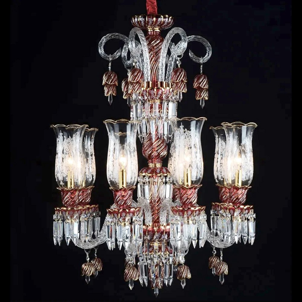 Bohemia Red Crystal Luxury Chandelier
