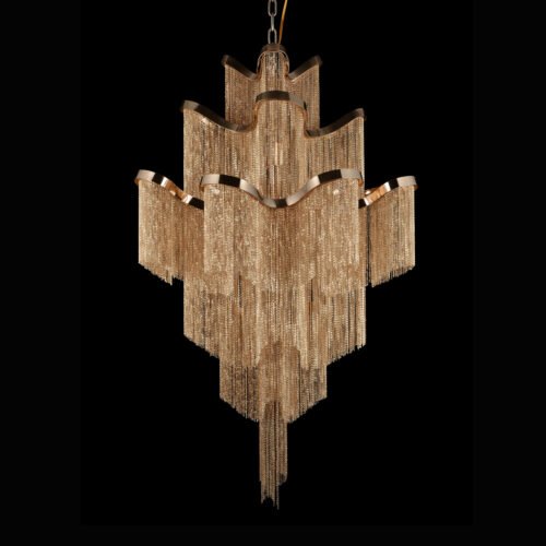 2024 Hot Sale: Silver & Copper Aluminium Ring Chandeliers