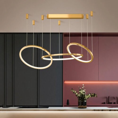 New Design Apartment Villa Minimalist Ring Chandelier