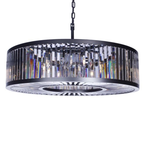 Illuminate your space with our modern round K9 crystal chandelier lamp.