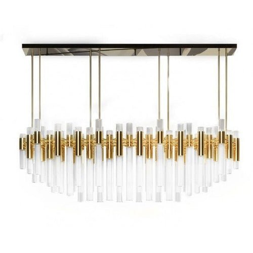 Nordic Metal Tube Pendant Light: Dining Room