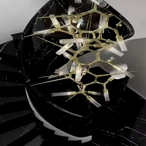Custom Modern Unique Design Chandelier for Stair Hallway - Image 6