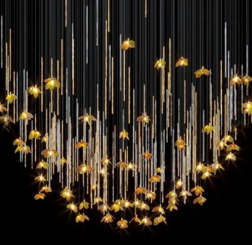 Luxury Modern Indoor Glass Flowers Chandelier