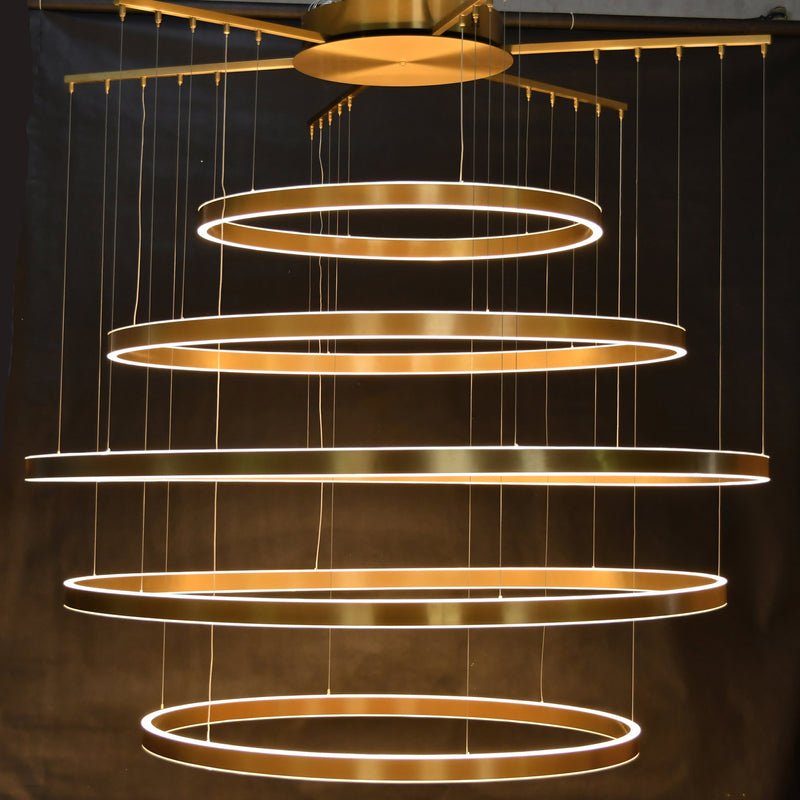 Contemporary Round Stainless Steel Pendant Light