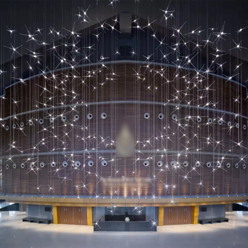 Nordic Modern Hotel Indoor Glass Chandelier with Custom Star Styling - Image 3