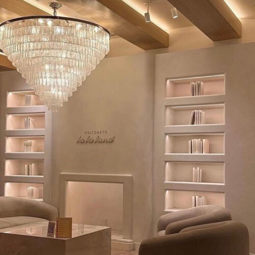 Elegant Glass Pendant Light for Villa Hotel