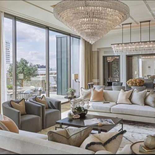 Elegant Glass Pendant Light for Villa Hotel