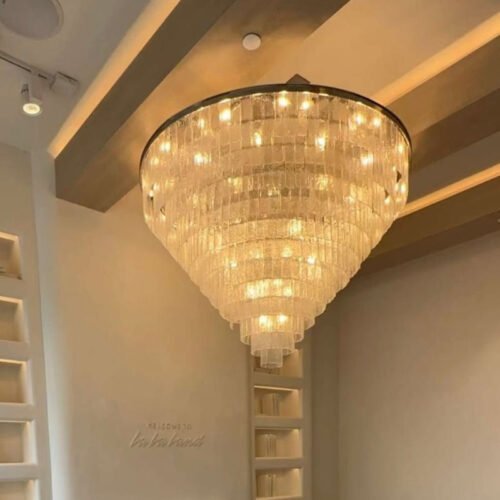 Elegant Glass Pendant Light for Villa Hotel