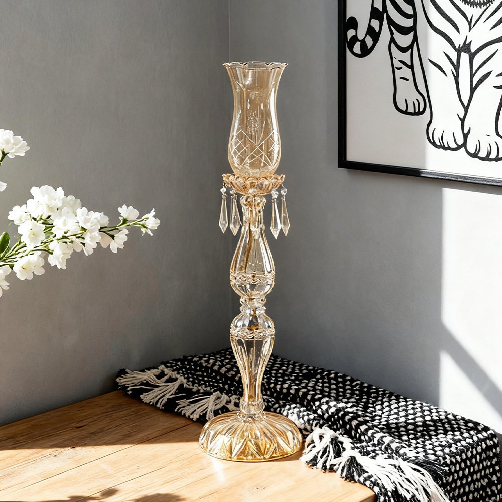 Crystal Wedding Candelabra Gold - Image 6