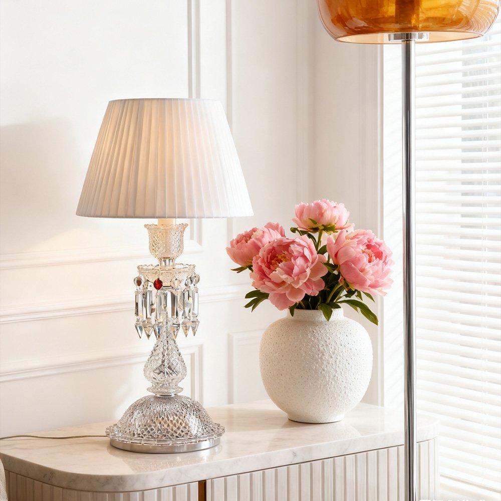 French Luxury Crystal Table Lamp - Image 3