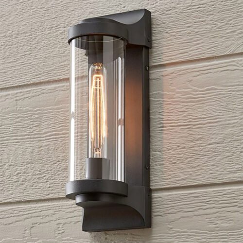 Rustic Wrought Iron Wall Lantern