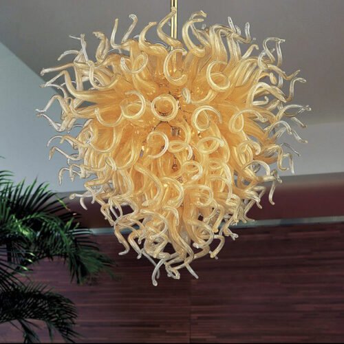 Whimsical Glass Chandelier Centerpiece