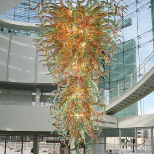 Artisan Blown Glass Chandelier - Image 4