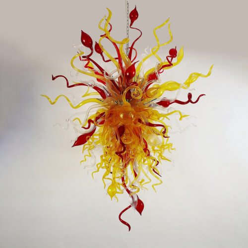 Colorful Glass Tendrils Chandelier - Image 4
