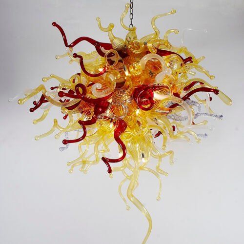 Colorful Glass Tendrils Chandelier