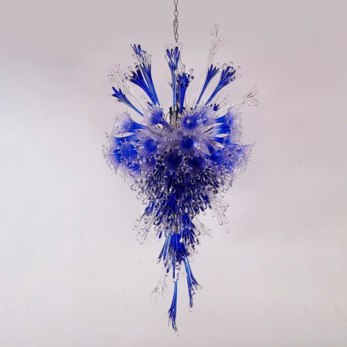 Playful Glass Whorls Chandelier