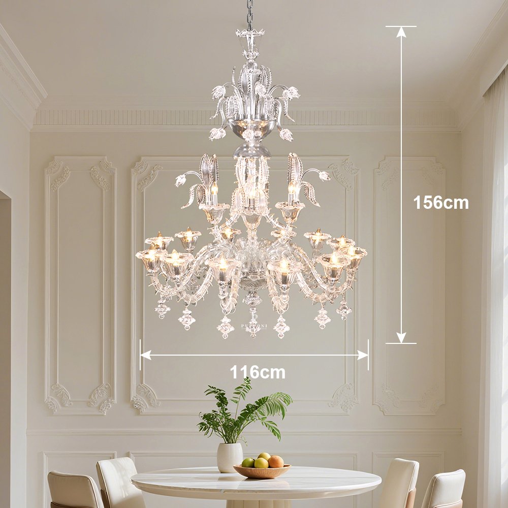 Glass Pendant Chandelier - Image 2