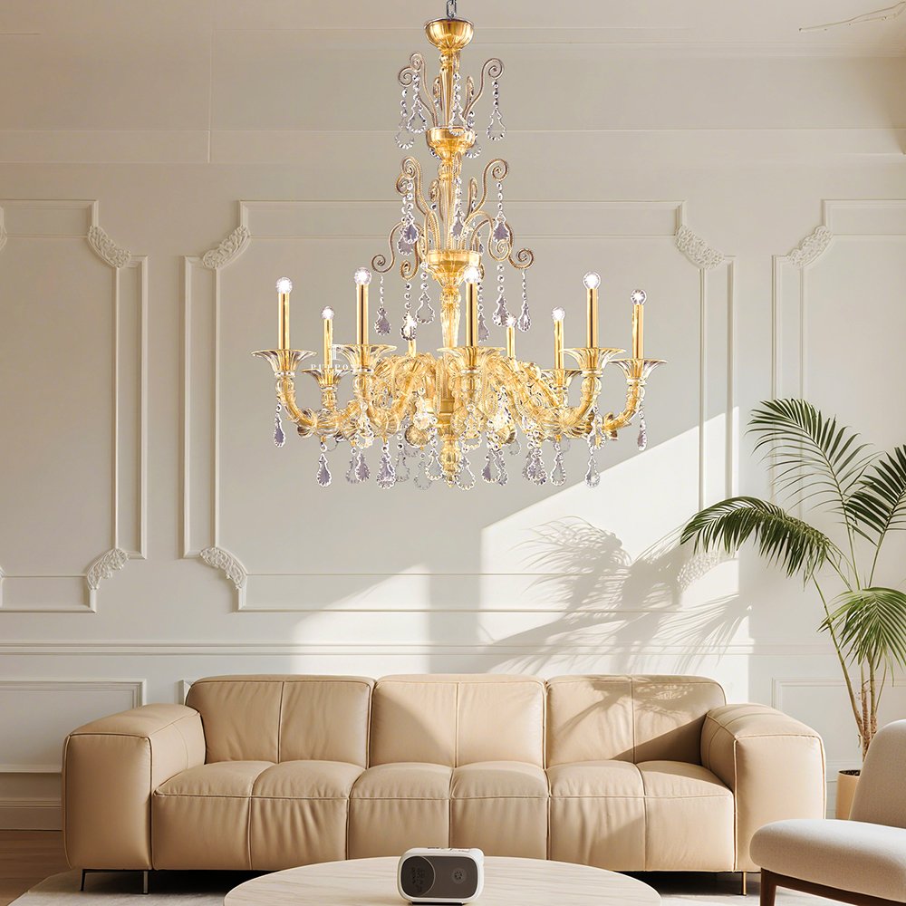 Elegant Modern Glass Chandelier - Image 4
