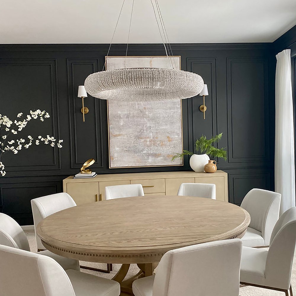 Art Deco Round Crystal Chandelier - Image 10