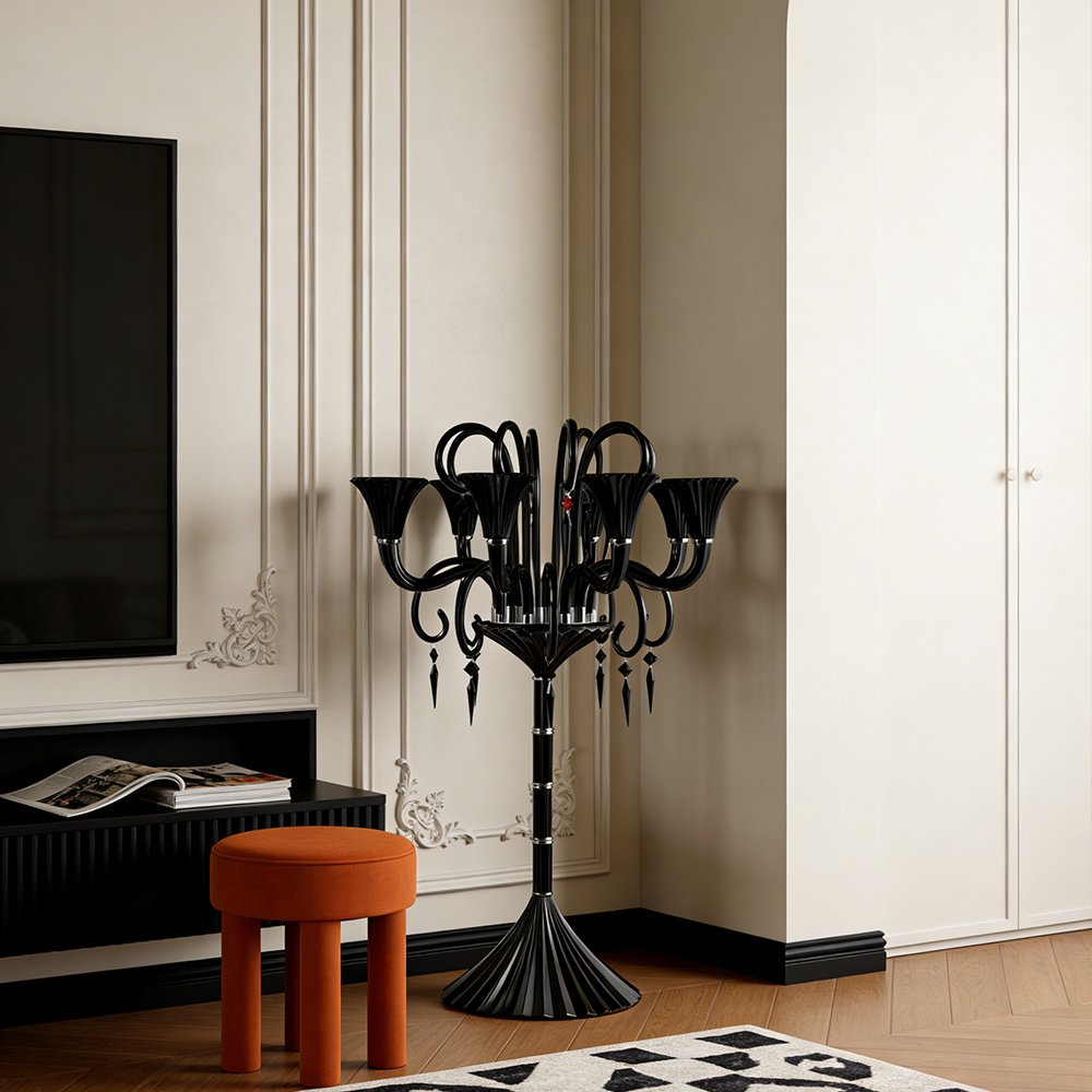 Romantic Crystal Floor Candelabra - Image 6