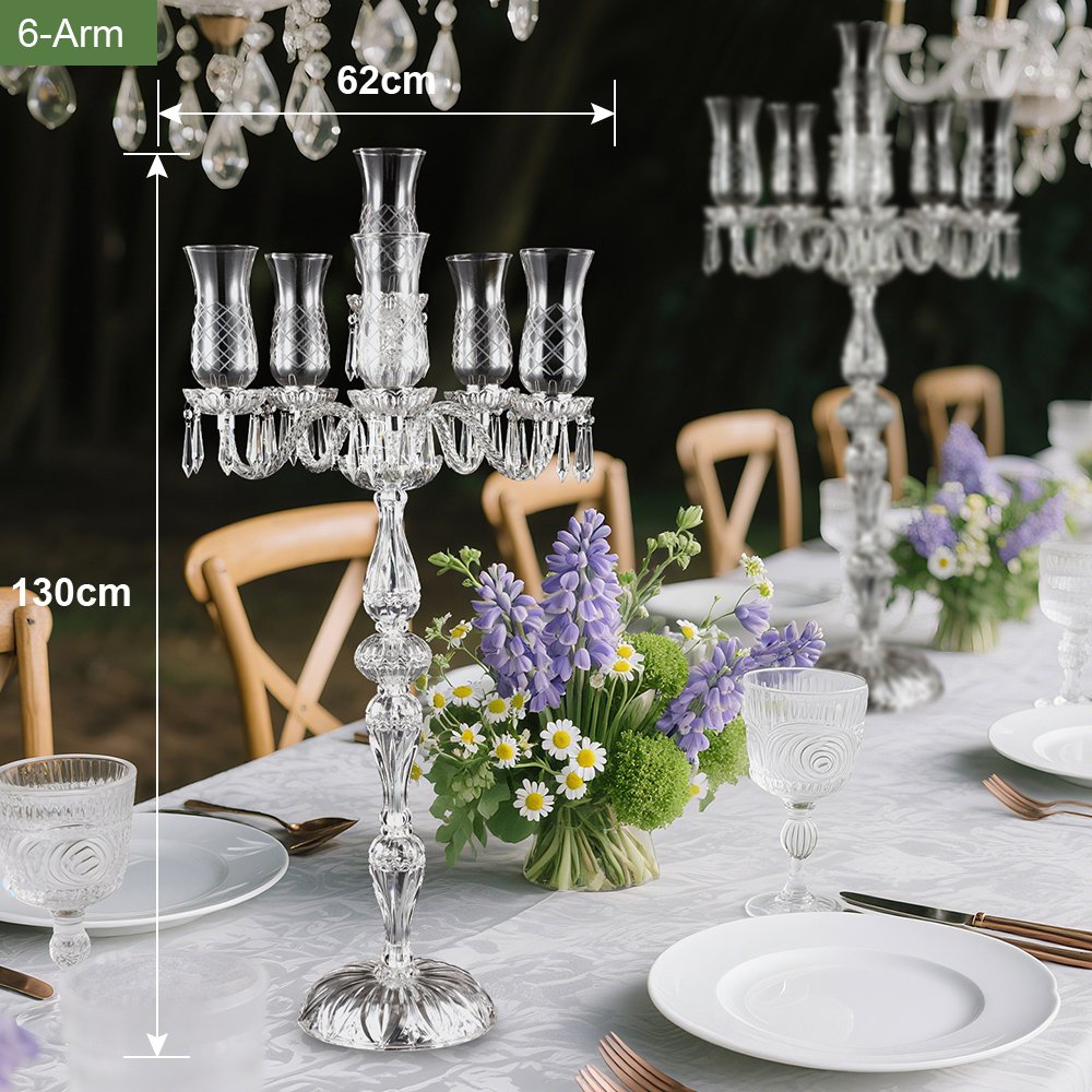 French Romantic Crystal Candelabra - Image 7