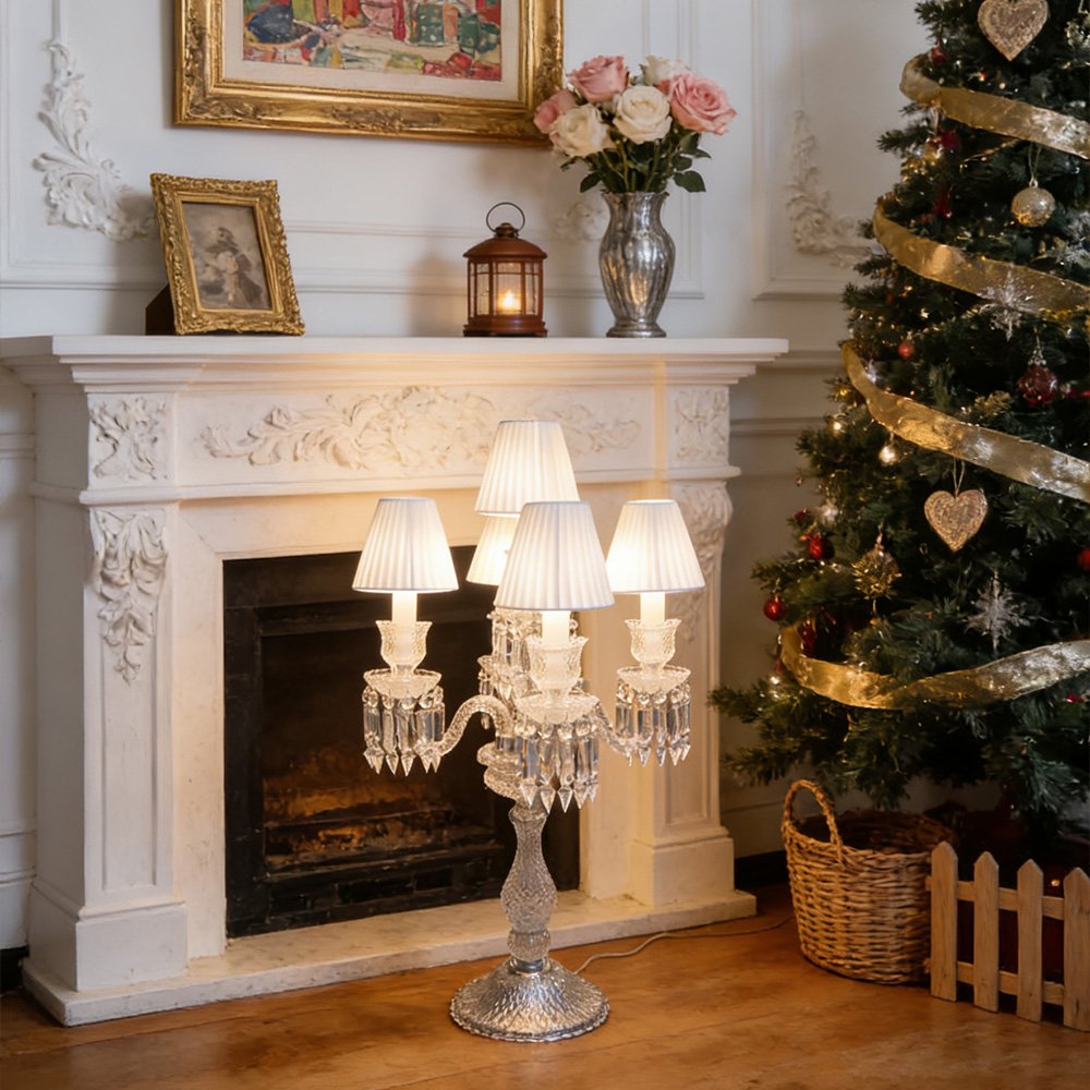 Elegant French Crystal Lamp - Image 2