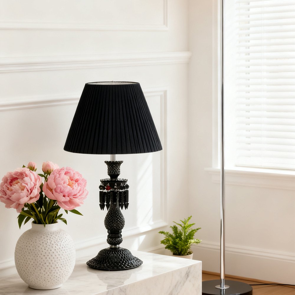 Vintage French Crystal Table Lamp - Image 2