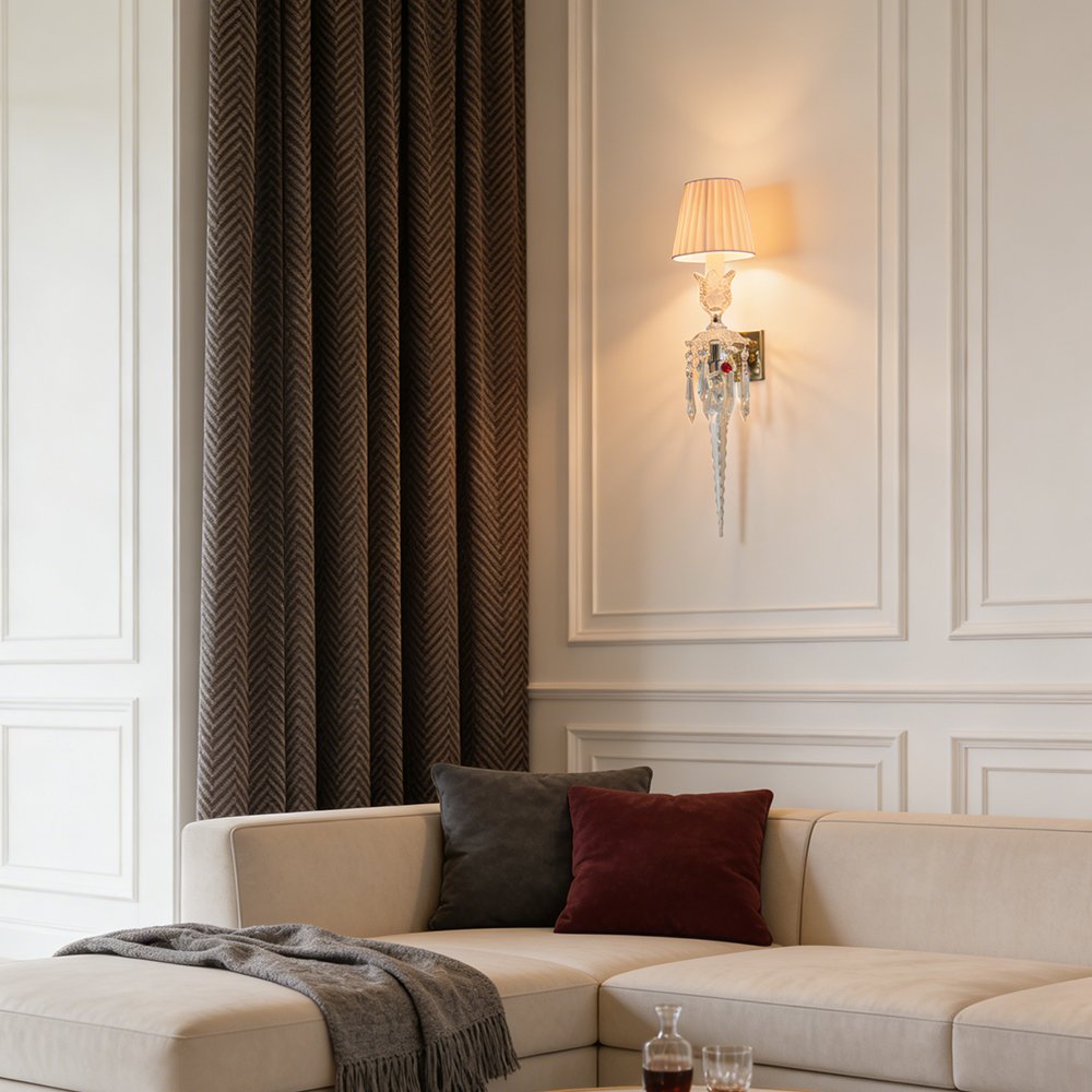 Vintage Crystal Icicle Wall Sconce - Image 3