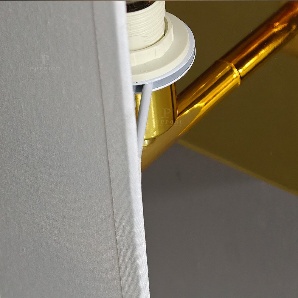 Brass Fabric Shade Wall Sconce - Image 7