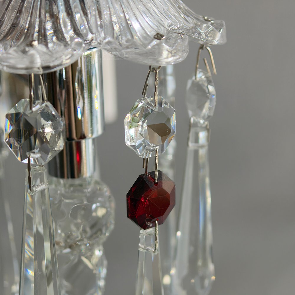 Vintage Crystal Icicle Wall Sconce - Image 5