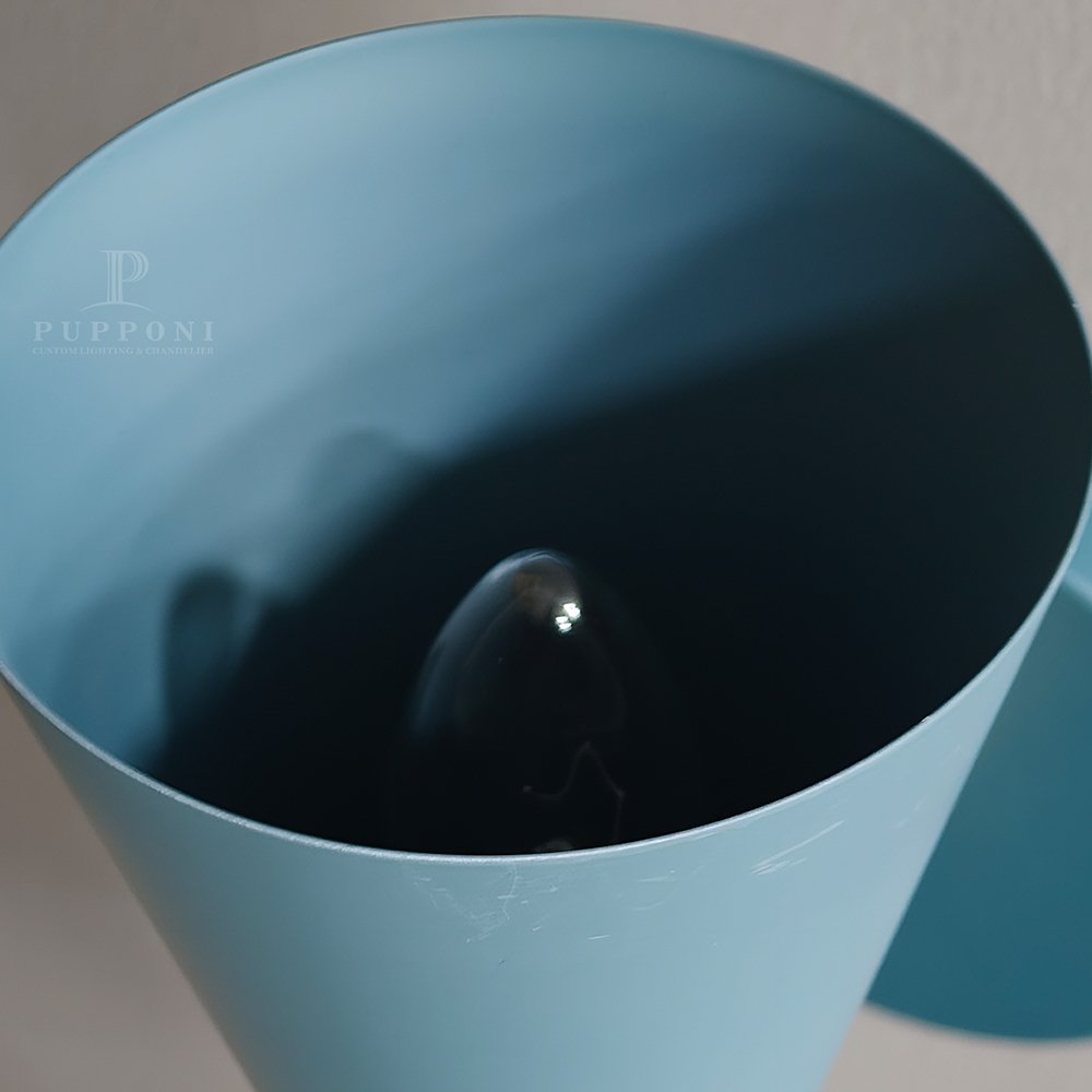 Teal Hourglass Modern Wall Sconce - Image 5