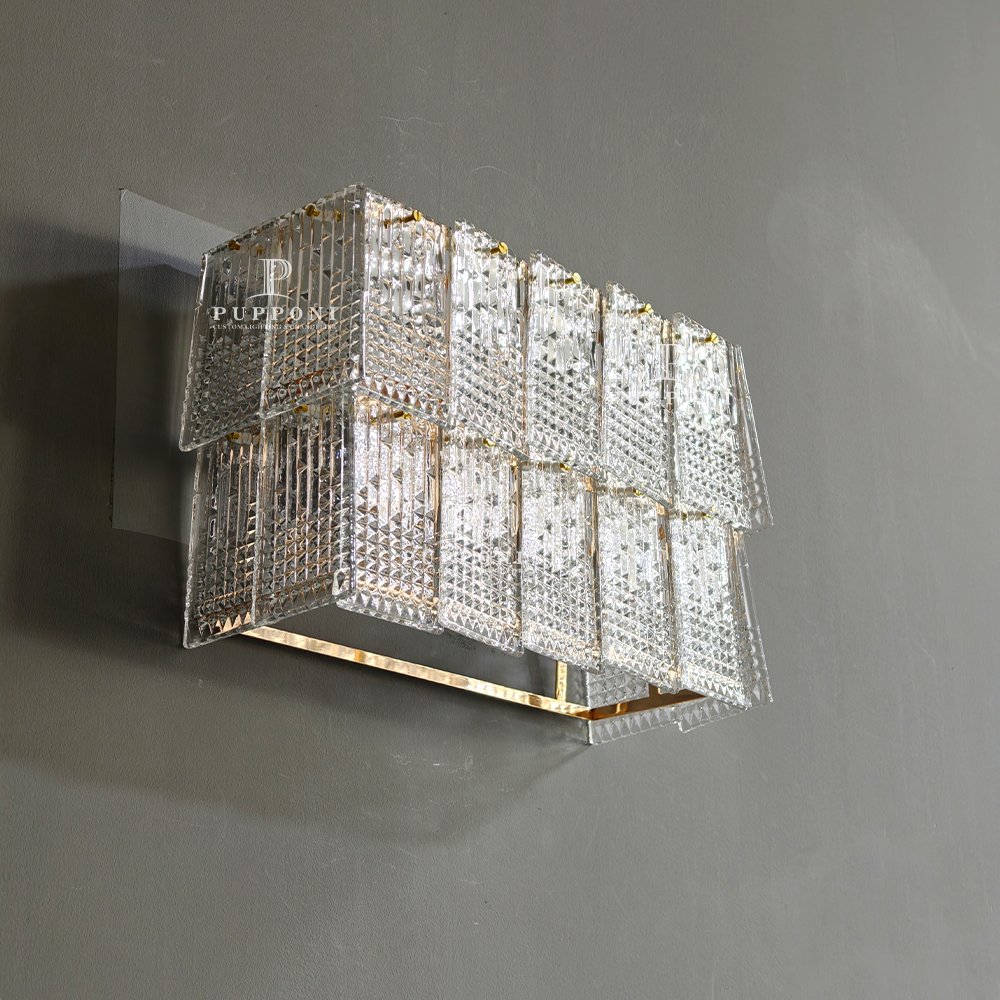 Vintage Crystal Wall Sconce - Image 5