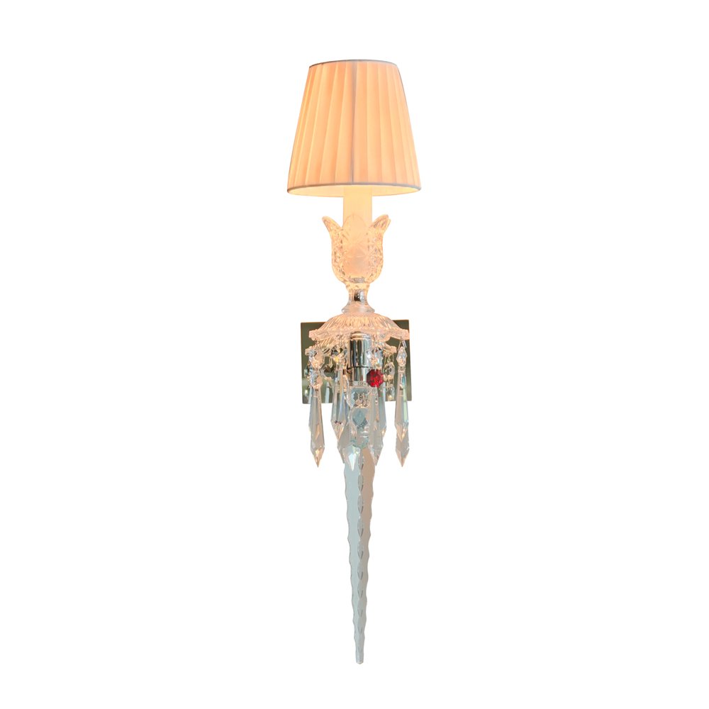 Vintage Crystal Icicle Wall Sconce - Image 7