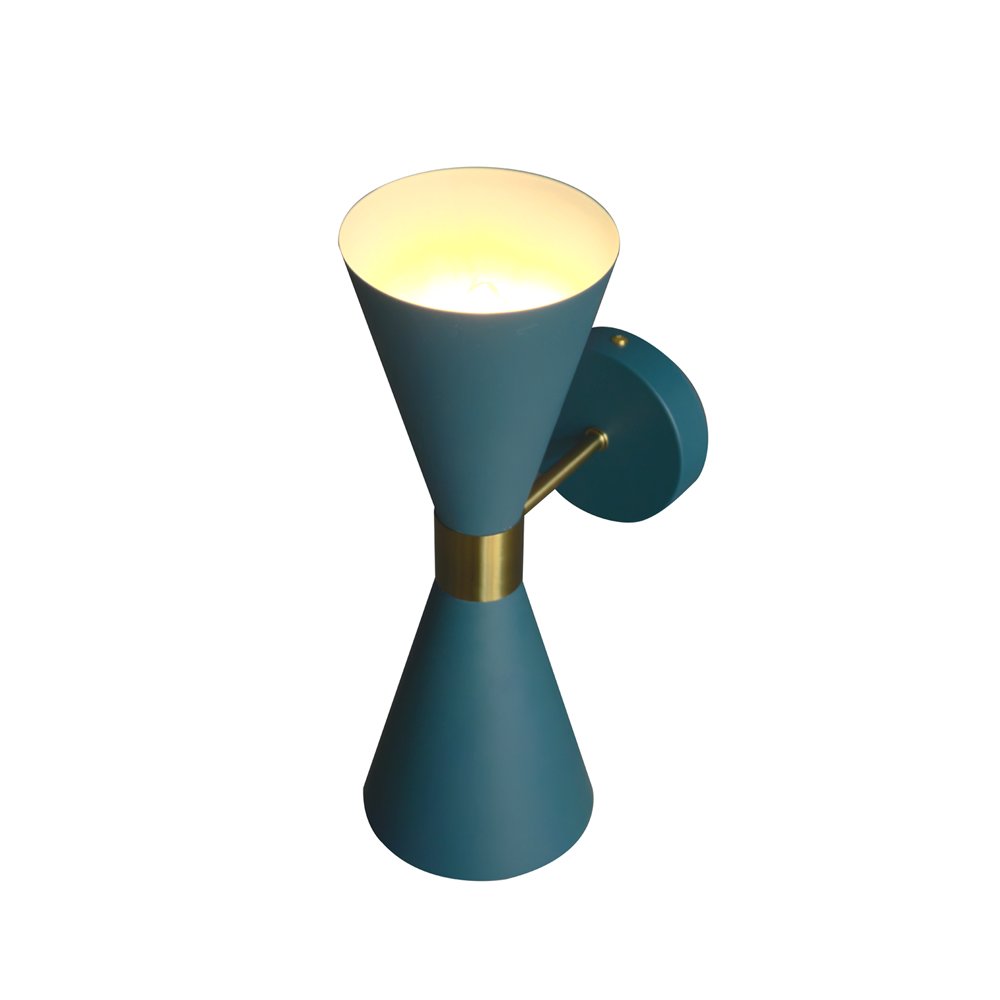 Teal Hourglass Modern Wall Sconce - Image 7
