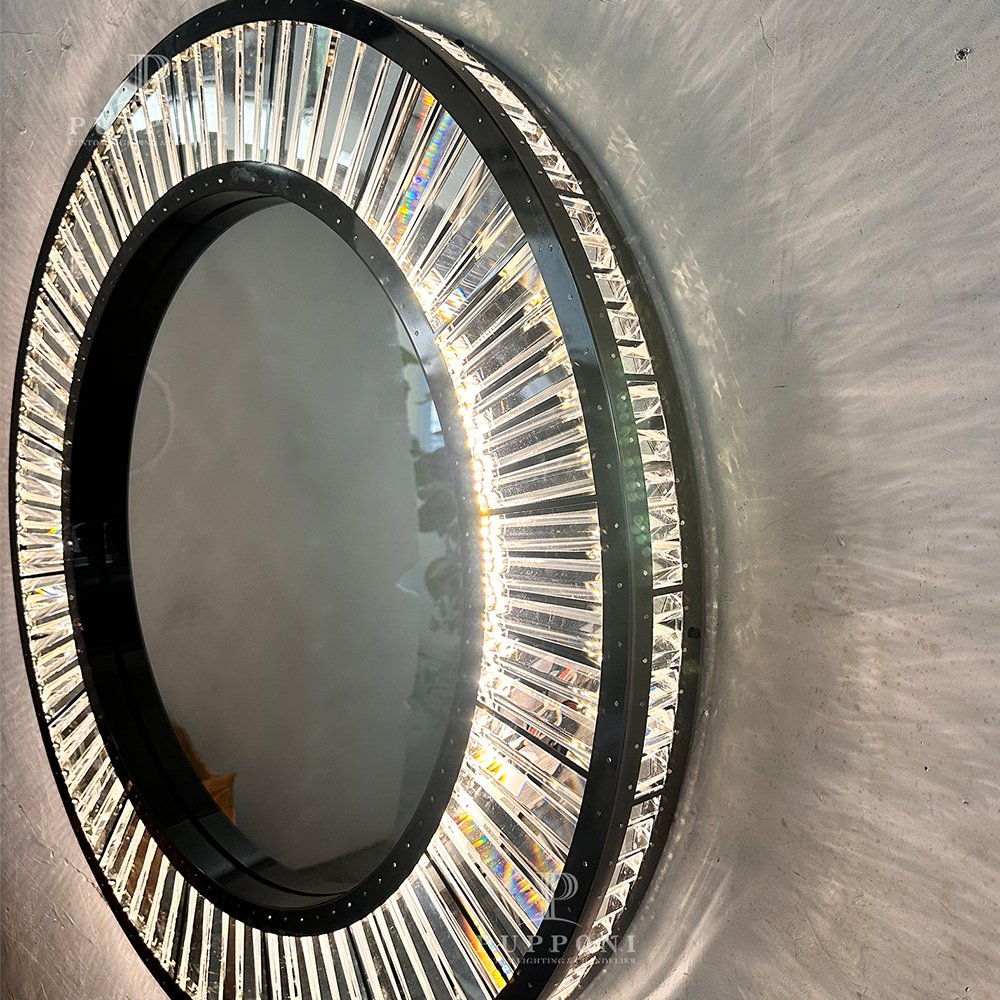 LED Crystal Round Mirror - Image 5