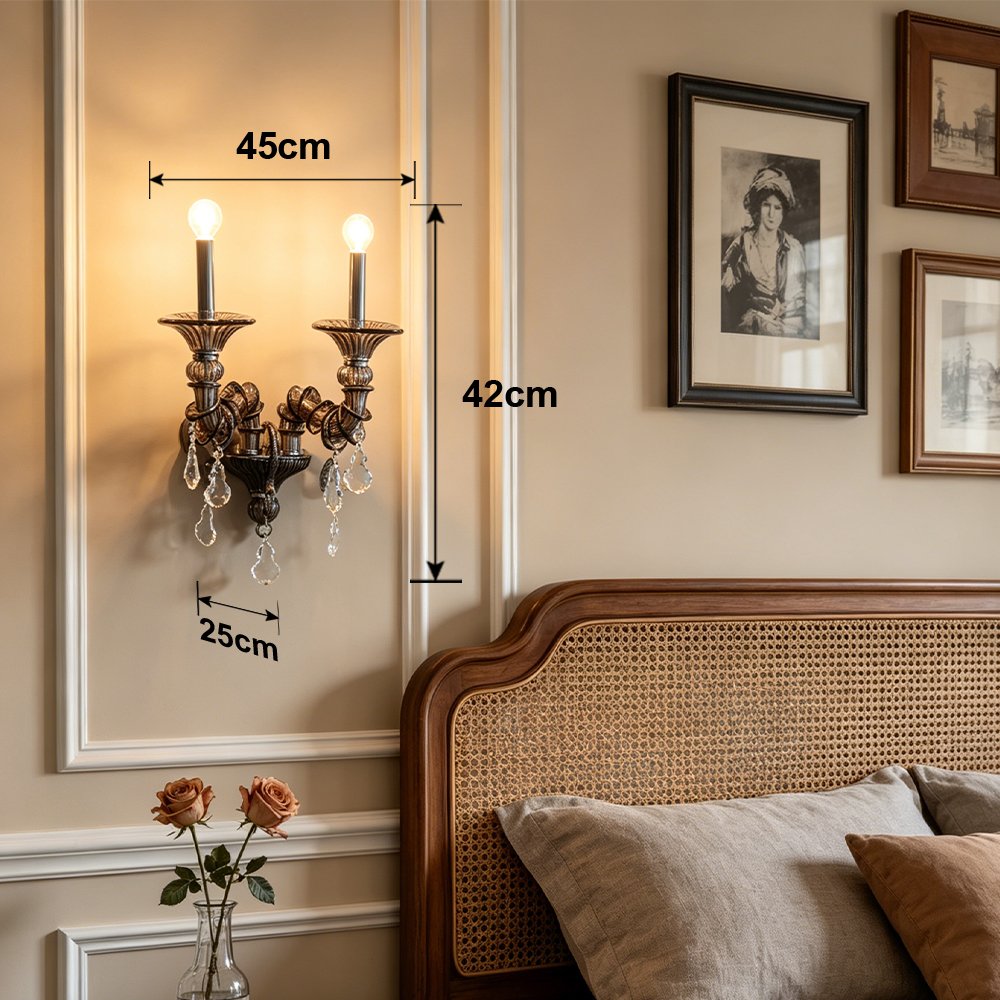 Luxury Crystal Glass Wall Lamp - Image 3