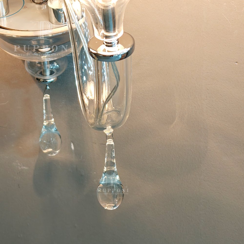 Modern Glass Linen Wall Lamp - Image 6