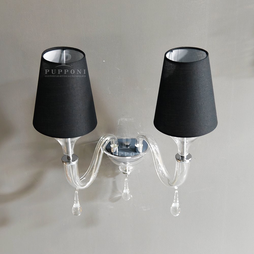 Modern Glass Linen Wall Lamp - Image 12